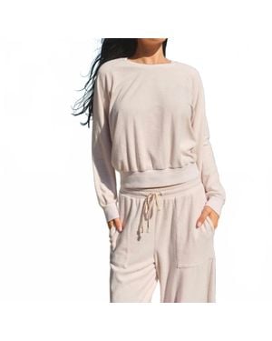 Sundry Raglan Sport Crew Sweatshirt - Natural