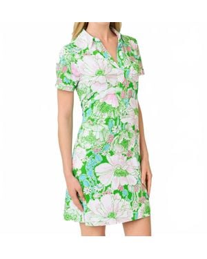 Lilly Pulitzer Upf 50+ Dune Short Sleeve Dress - Green