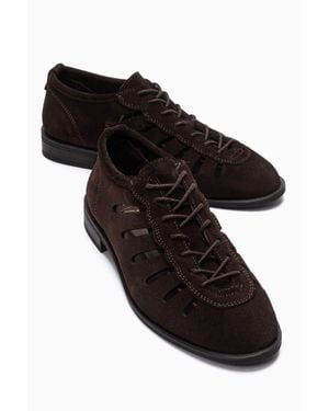 Forever & Always Shoes Astron Leather Casual Lace Up Shoes - Black