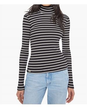 Mother Long Sleeve Hickey Top - Black
