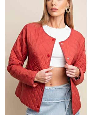 Kori Gia Quilted Liner Jacket - Red