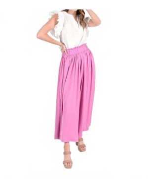Emily Mccarthy Palazzo Wide Leg Pant - Pink
