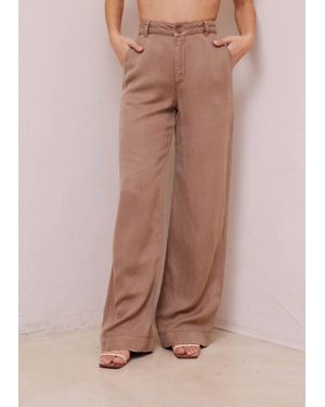 Bella Dahl Clean Hem High Waist Pants - Brown