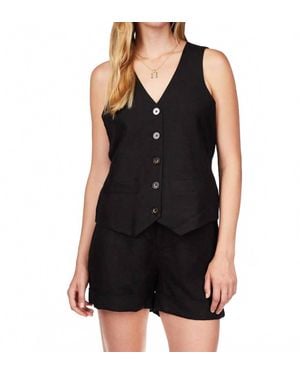 Sanctuary Modern V Neck Vest - Black