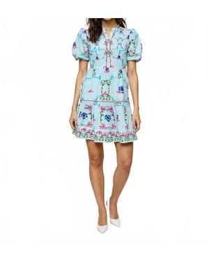 CELINA MOON Sahar Mini Dress - Blue