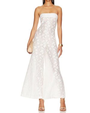 RUMER Strapless Billie Jumpsuit With Lining - White