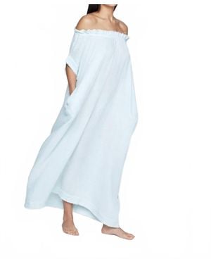 Mikoh Swimwear Mirakami Off The Shoulder Maxi Dress - Blue