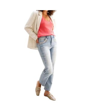 EsQualo Embroidered Pants - Blue
