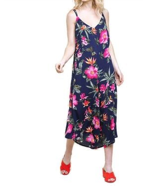 Umgee Blooming Beauty Floral Jumpsuit - Blue