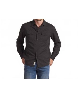 Grayers Brando Lightweight Double Cloth Shirt - Black