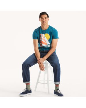 Nautica Sailing Apparel Graphic T-Shirt - Blue