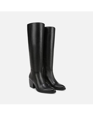 Naturalizer Fae G5085L1 Leather Knee High Western Boot Gal1183 - Black