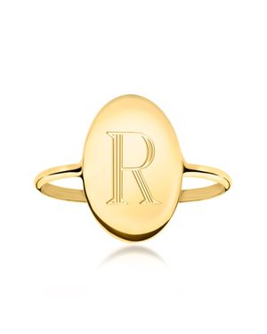 Ross-Simons Italian 10Kt Plain Oval Ring - Metallic