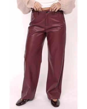 Sadie & Sage Night Vision Faux Leather Pants - Red