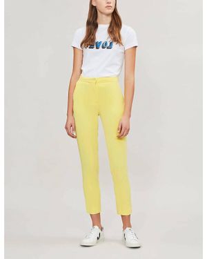 TOPSHOP Cropped Lemon Pants - Yellow