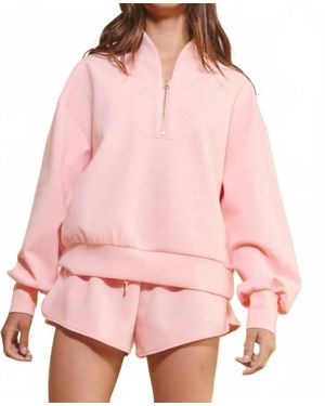 Bucketlist High Rise Dolphin-Hem Scuba Short - Pink