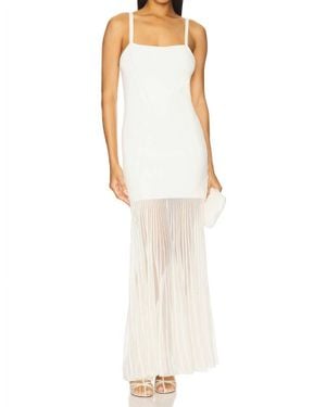 Nicholas Lyra Milano Stitch Maxi Dress - White