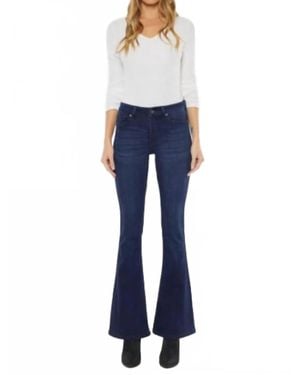 Kancan Mid Rise Flare Jeans - Blue