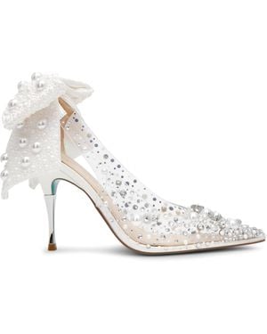Betsey Johnson Esmy Pearl Clear Pumps - White