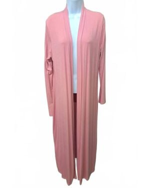 K TOO Long Open Cardigan - Pink