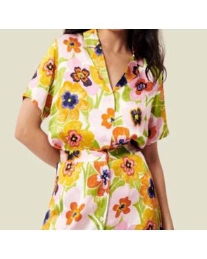 FRNCH Chelly Button Down Top - Multicolor