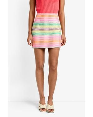 Trina Turk High Rise Rico Skirt - Red