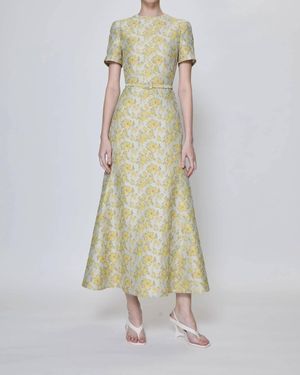 Jonathan Simkhai Caraline Jacquard Midi Dress - Metallic