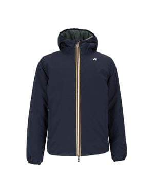 K-Way Jack St Warm Double Corto Short Padded Jacket - Blue