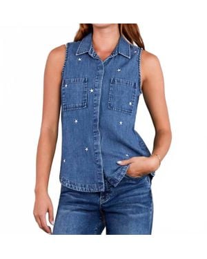 Billy T Scarlett Sleeveless Shirt - Blue