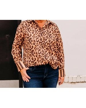 J joy Over Size Blouse - Orange