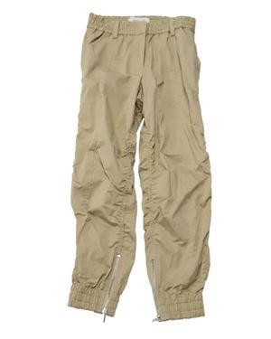 Derek Lam Tapered Cotton Twill Jogger Pants - Natural