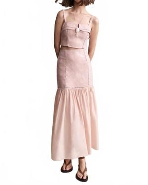 Hevron Amalie Midi Skirt - Pink