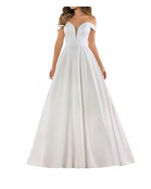 Essence of Australia Off The Shoulder Wedding Dress - White