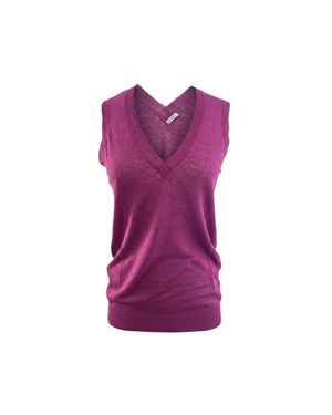 Malo Linen Tank - Purple