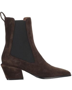 Paris Texas Square Toe Suede Boots - Brown
