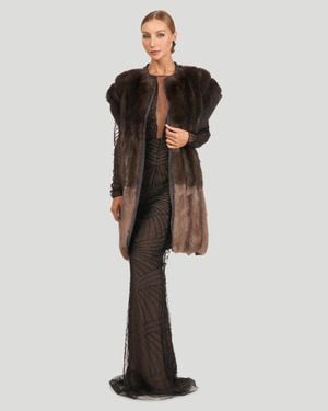 Gorski Color Block Sable Vest - Multicolor