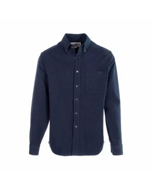 Schott Nyc Cotton Flannel Shirt - Blue