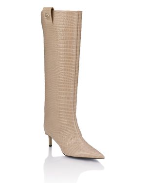 Philipp Plein Cocco Print High Boots 6 - White