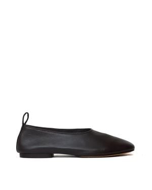Soeur Bala Soft Leather Ballerina Flats - Black