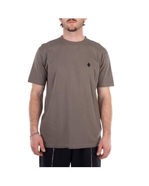 Marcelo Burlon Embroidered-Logo Detail T-Shirt - Gray