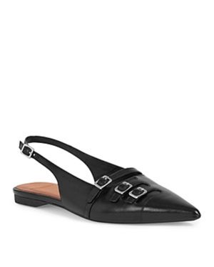 Vagabond Shoemakers Hermine Flats Leather Pointed Toe Mary Jane Htat1753 - Black