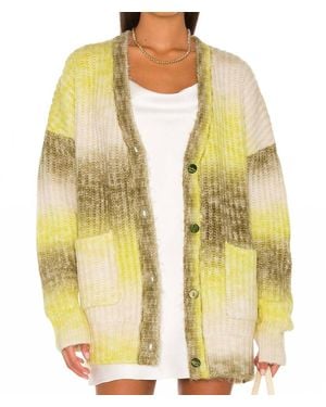For Love & Lemons Celeste Ombre Stripe Cardigan - Yellow