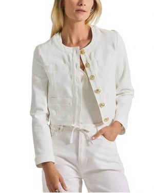 10 Crosby Derek Lam Cotton Penny Collarless Jacket - Gray