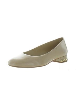 MICHAEL Michael Kors June Flex Chain Leather Ballet Flats - Natural