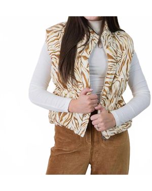 Sadie & Sage City Boheme Quilted Vest - Brown