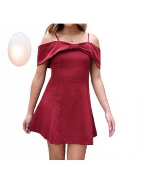 8apart Paige Bow Mini Dress - Red