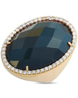 Roberto Coin Cocktail 18K Rose Diamond And Onyx Ring - Blue