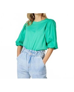 EsQualo Posy Puff Sleeve T-Shirt - Blue