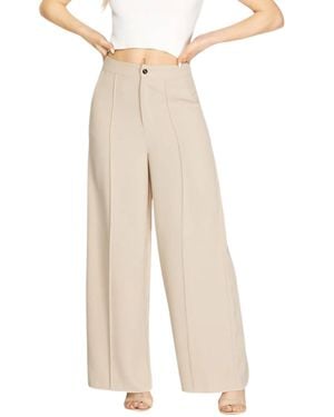 She + Sky Woven Wide Pants - White