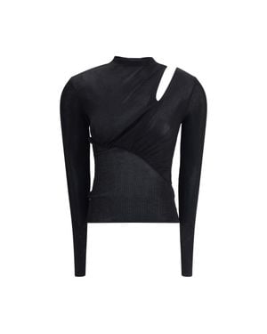 Self-Portrait Viscose Top - Blue